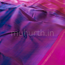 Load image into Gallery viewer, Magenta Pure Zari Kanjivaram Silk Saree with Pink