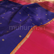 Load image into Gallery viewer, Violet Kanjivaram silk saree with Red