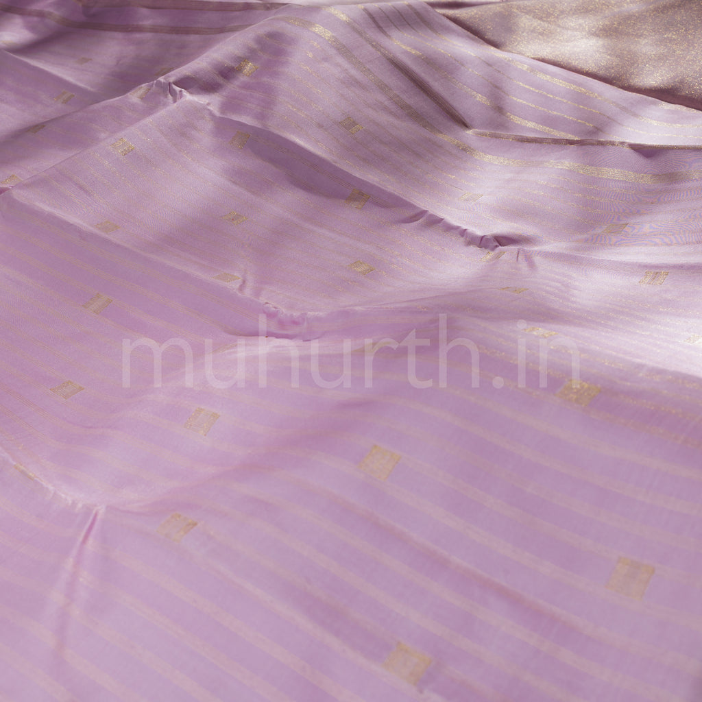 Lavender Muthu Seer Pure Zari Kanjivaram Silk Saree