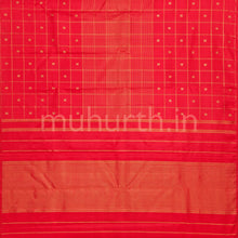 Load image into Gallery viewer, Red Vaira-Oosi Pure Zari Kanjivaram Silk Saree
