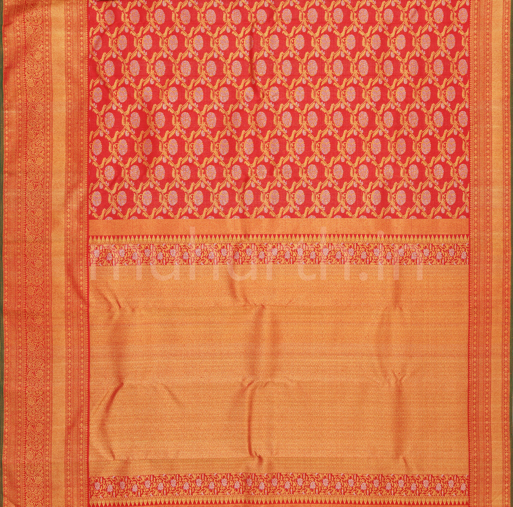 Luxury Bridal Red Kanjivaram Silk Saree