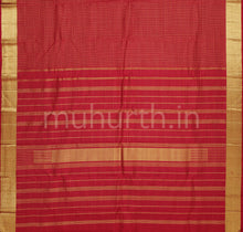 Load image into Gallery viewer, Red Bridal Koorai Kanjivaram Silk Saree