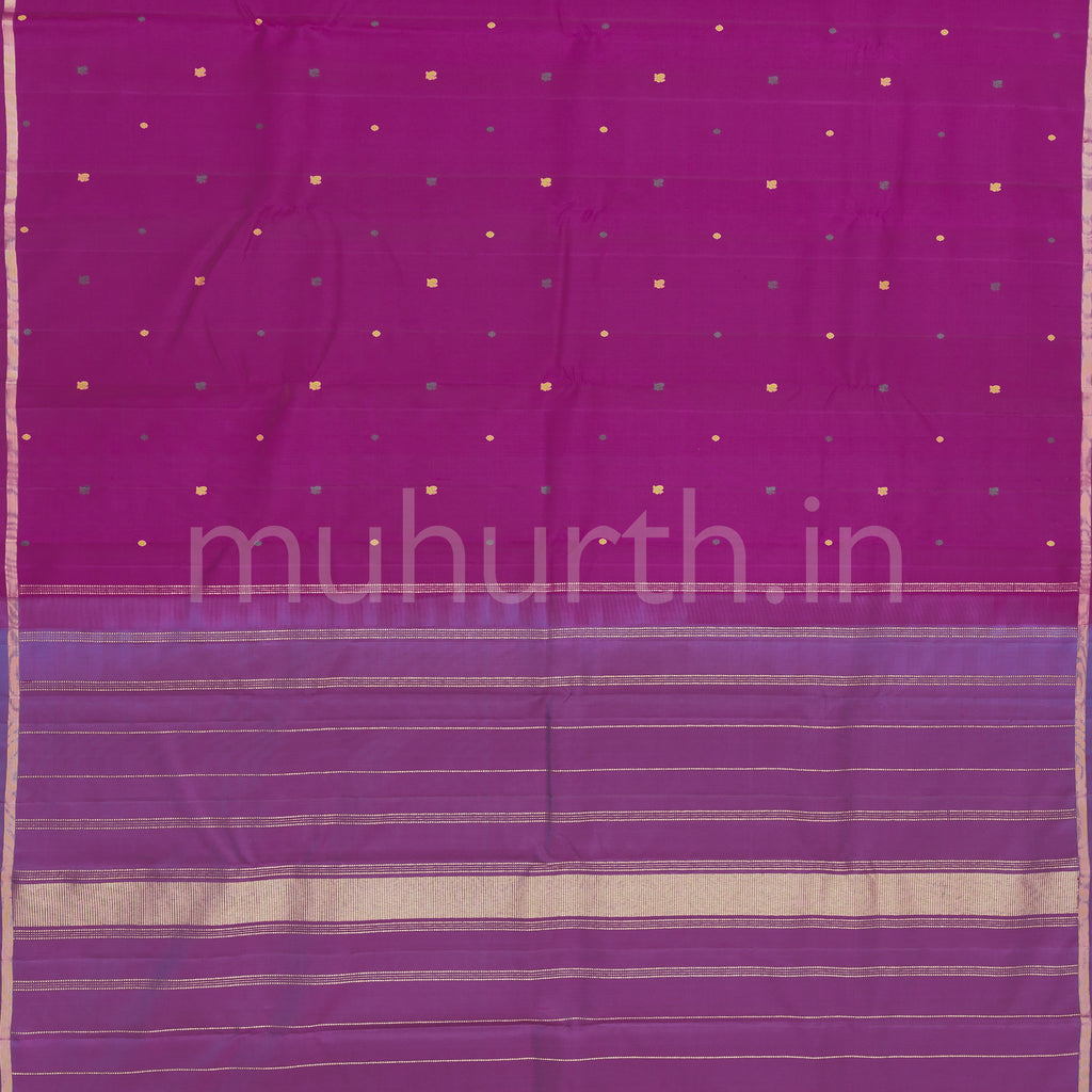 Magenta Pure Zari Kanjivaram Silk Saree
