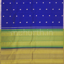 Load image into Gallery viewer, Ink Blue Pure Zari Kanjivaram Silk Saree