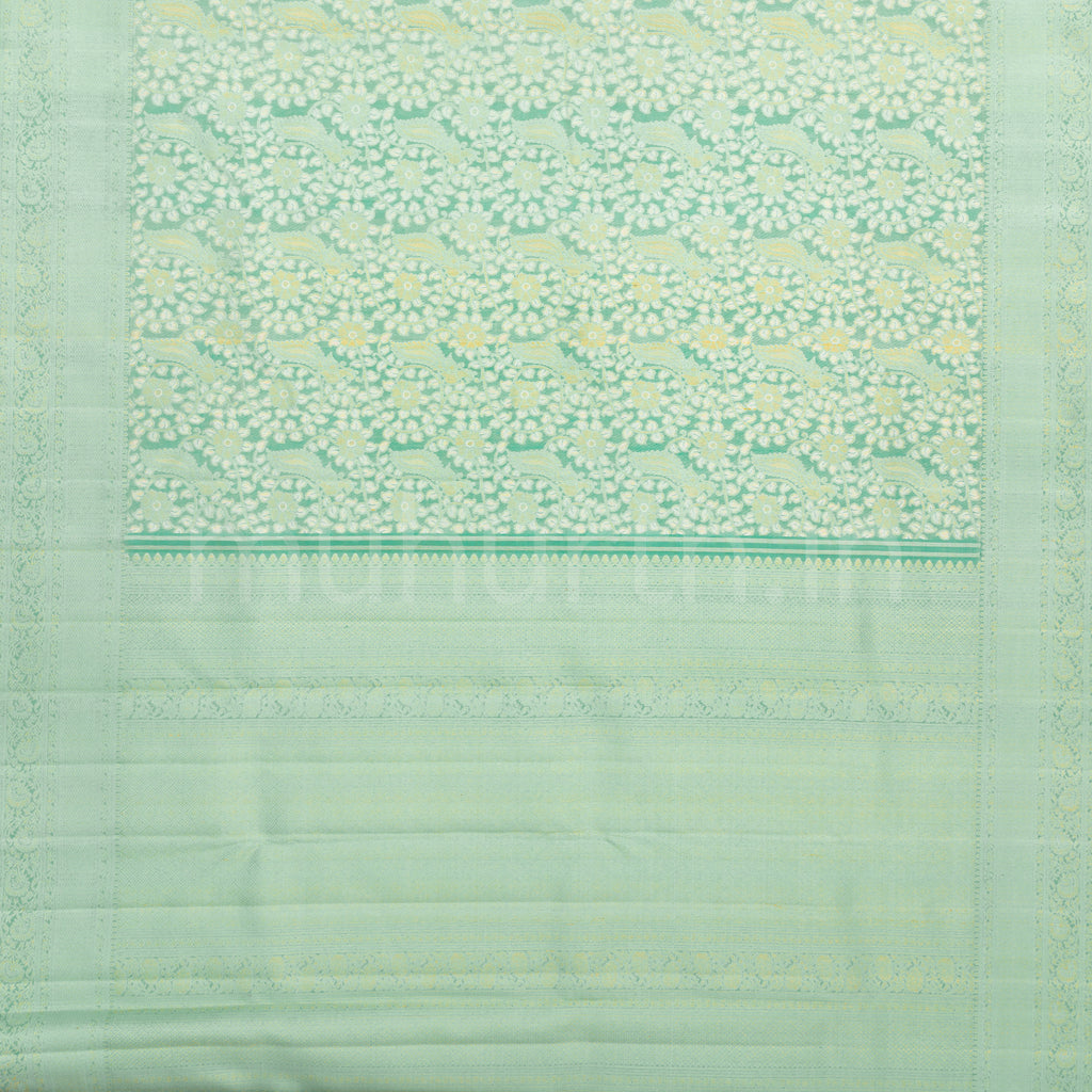 Sea Green Luxury & Pure Kanjivaram Silk Saree