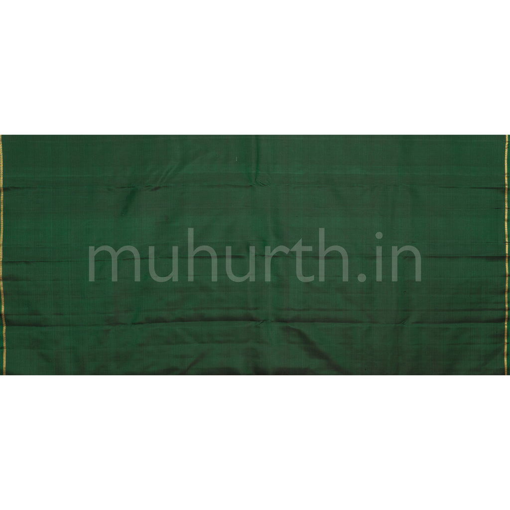 Bottle Green Pure Zari Kanjivaram Silk Saree