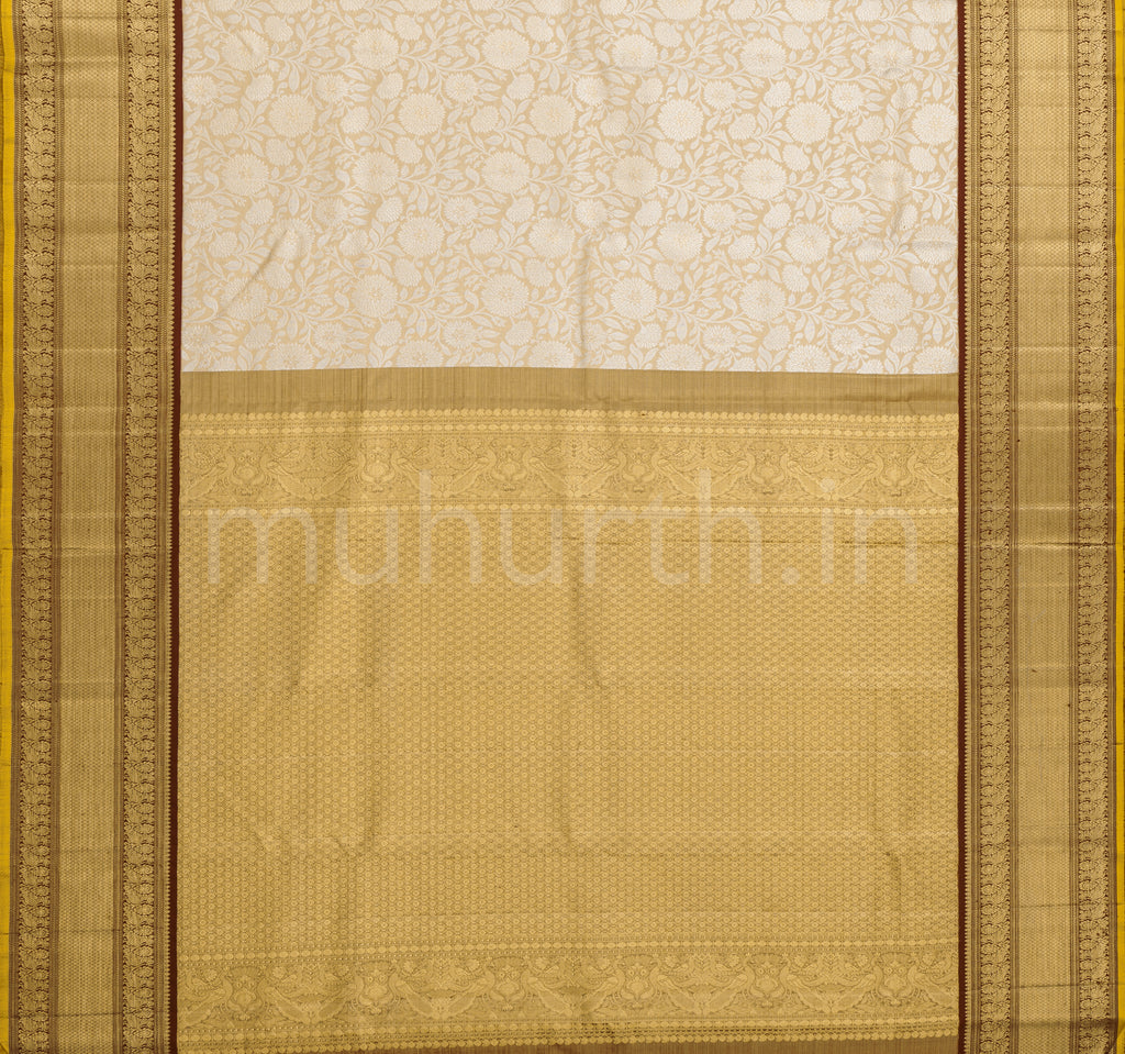 Faun Pure Tissue Kanjivaram Silk Saree with Pakku