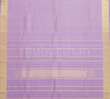 Load image into Gallery viewer, Lavender Vaira Oosi Checks Pure Kanjivaram Silk Saree