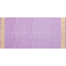 Load image into Gallery viewer, Lavender Vaira Oosi Checks Pure Kanjivaram Silk Saree