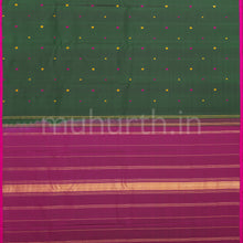 Load image into Gallery viewer, Dark Green Pure Zari Kanjivaram Silk Saree