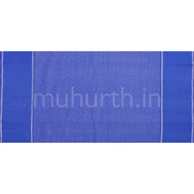 Load image into Gallery viewer, Grey Pure Kanjivaram Silk Saree with Ananda Blue