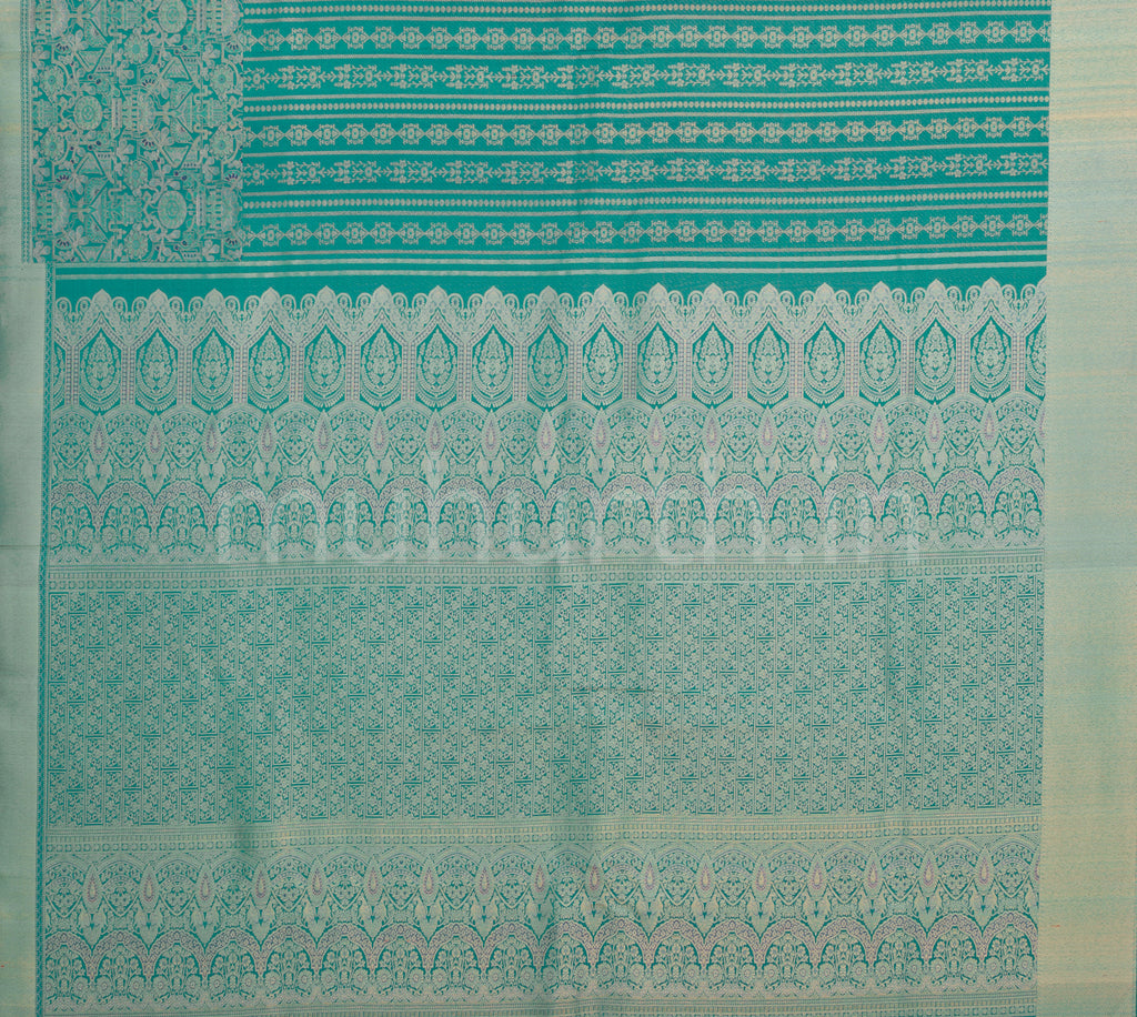 Rama Green Pure Kanjivaram Silk Saree