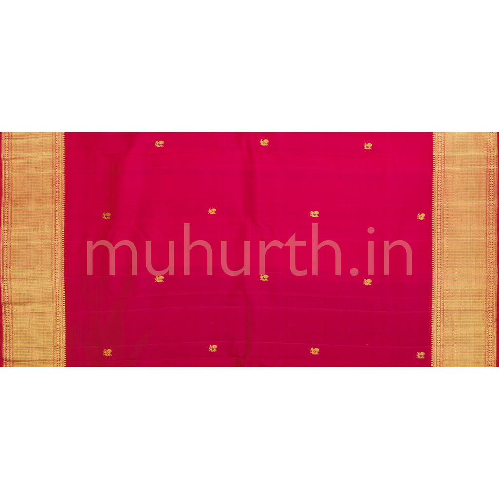 Ramar Green Pure Kanjivaram Silk Saree with Arakku