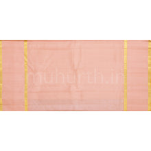 Load image into Gallery viewer, Powder Blue Pure Zari Kanjivaram Silk Saree with Light Peach