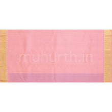 Load image into Gallery viewer, Sea Green Pure Kanjivaram Silk Saree with Light Pink