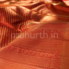 Load image into Gallery viewer, Bright Red Kanjivaram Silk Saree