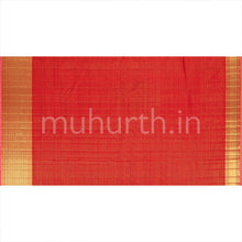 Load image into Gallery viewer, Kanjivaram Deep Red Silk Saree