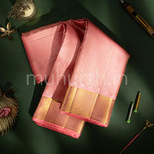 Load image into Gallery viewer, Kanjivaram Peach Silk Saree