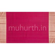 Load image into Gallery viewer, Mauve and Magenta Kanjivaram Silk Saree with Peach