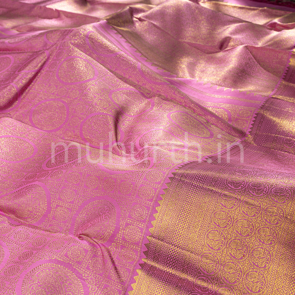 Kanjivaram Pink Silk Saree