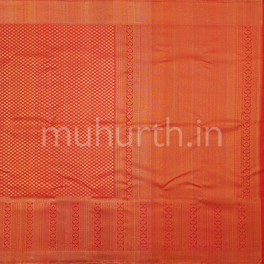 Bright Red Kanjivaram Silk Saree