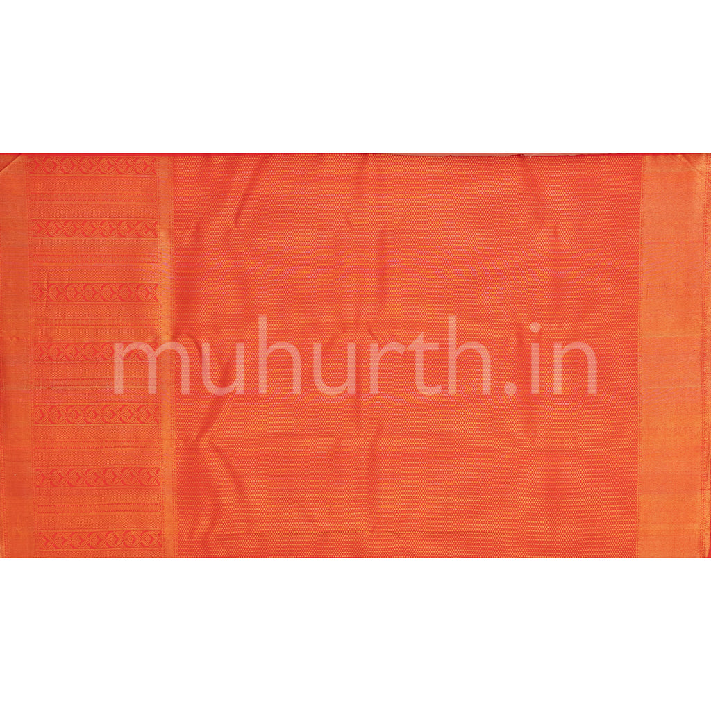 Bright Red Kanjivaram Silk Saree