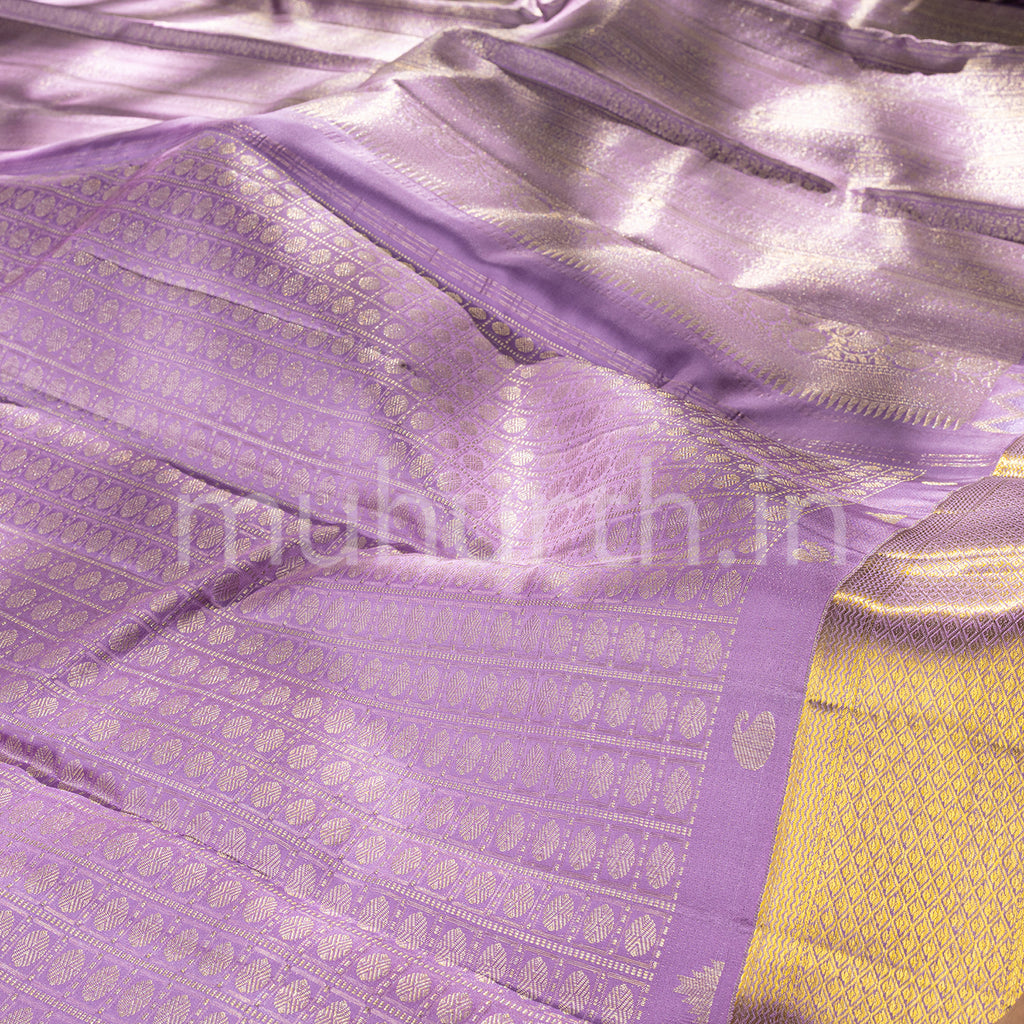 Kanjivaram Lavender Silk Saree