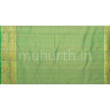 Load image into Gallery viewer, Lilac Kanjivaram Silk Saree with Meenakari on Green