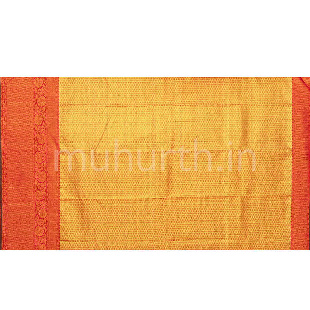 Bright Red Tissue Kanjivaram Saree