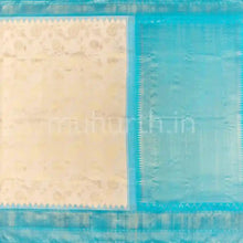 Load image into Gallery viewer, Off White Kanjivaram Silk Saree with Ananda