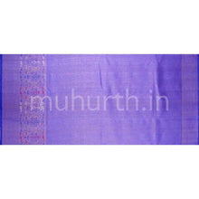 Load image into Gallery viewer, Rose Red Meenakari Kanjivaram Silk Saree with Violet