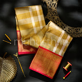 Jarigai Tissue Kanjivaram Silk Saree with Bright Red