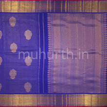 Load image into Gallery viewer, Kanjivaram Violet Silk Saree