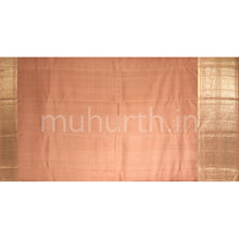 Load image into Gallery viewer, Kanjivaram Light Pink Silk Saree with Brown