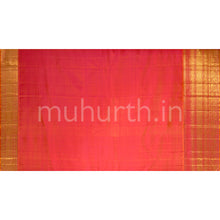 Load image into Gallery viewer, Kanjivaram Khaki Brown Silk Saree with Orange