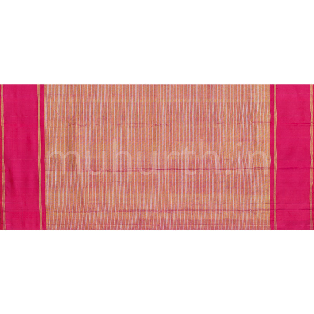 Rose Red Pure Kanjivaram Silk Saree