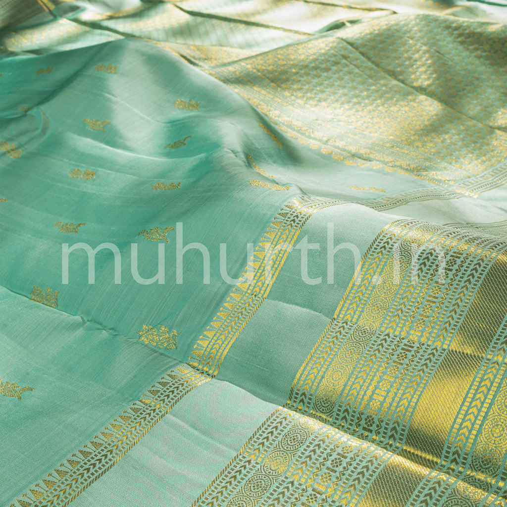 Sea Green Kanjivaram Silk Saree