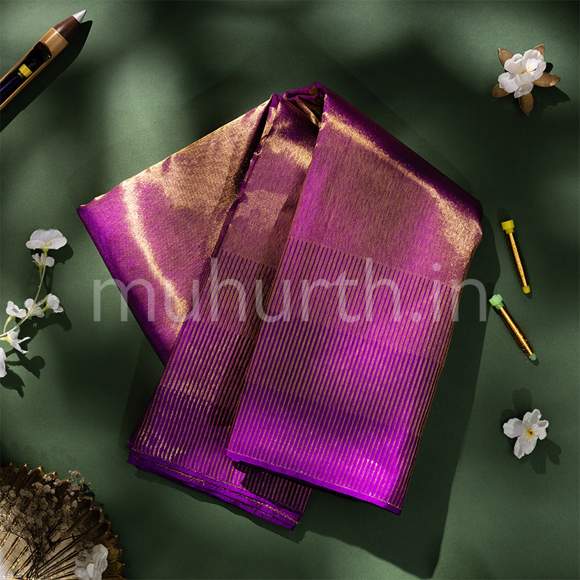 Meenakshi Violet Kanjivaram Silk Saree