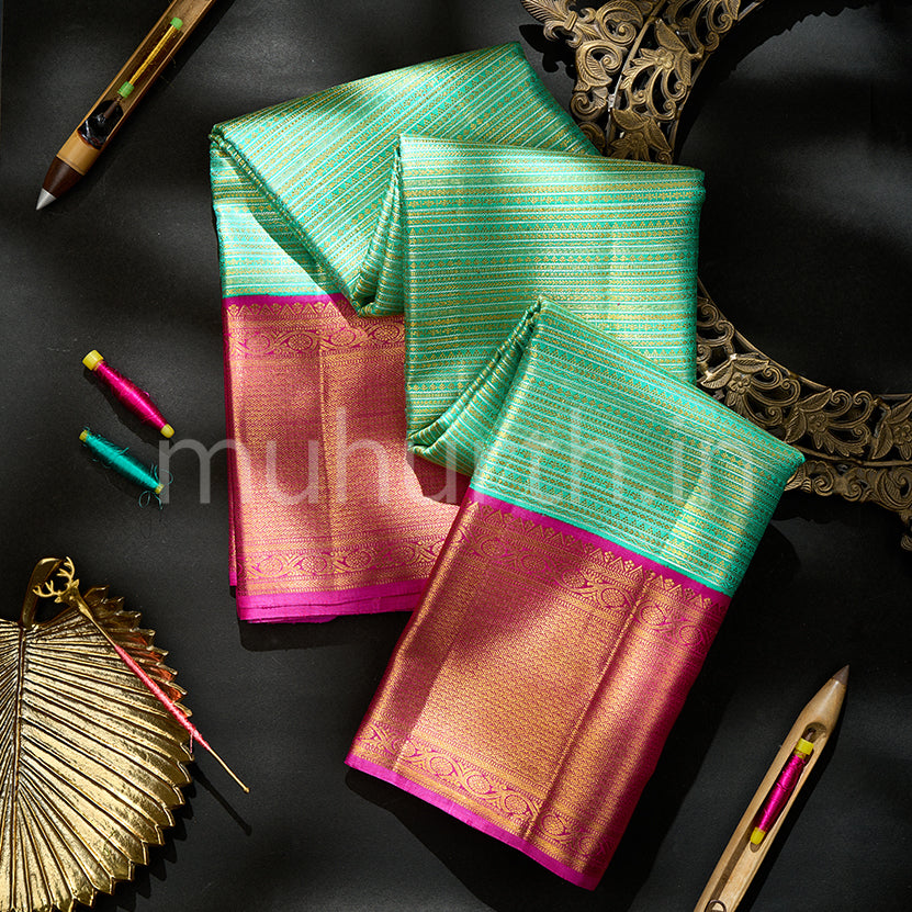 Kanjivaram Rexona Silk Saree with Pink