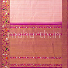 Load image into Gallery viewer, Pastel Pink Kanjivaram Silk Saree with Magenta