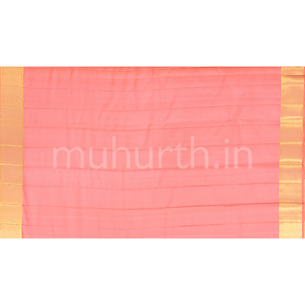 Peach Kanjivaram Silk Saree