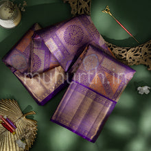 Load image into Gallery viewer, Kanjivaram Magenta Silk Saree