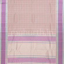 Load image into Gallery viewer, Light Brown Kanjivaram Silk Saree with Lavender