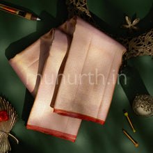 Load image into Gallery viewer, Peach Kanjivaram Silk Saree