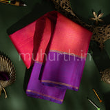 Rose Kanjivaram Silk Saree with Magenta