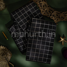 Load image into Gallery viewer, Black Kanjivaram Silk Saree with Lavender