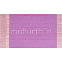 Load image into Gallery viewer, Ananda Blue Kanjivaram Silk Saree with Lavender