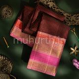 Arakku Kanjivaram Silk Saree with Pink