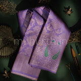 Lavender Meenakari Pure Kanjivaram Silk Saree