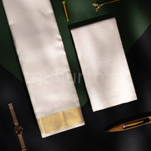 Load image into Gallery viewer, Premium Light Sandal Pure Silk Dhoti with Angavastram